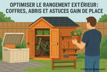 Optimiser le rangement extérieur : coffres, abris et astuces pour gagner de la place