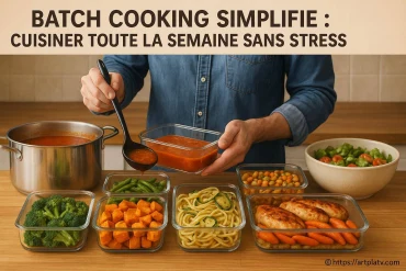 Batch cooking simplifié : comment cuisiner toute la semaine sans stress