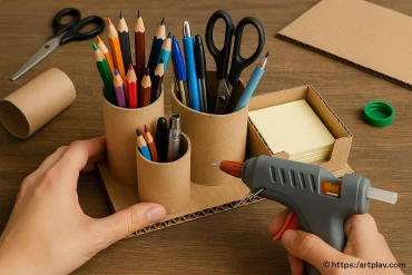 Fabriquer un organiseur de bureau DIY avec des matériaux recyclés : mode d'emploi