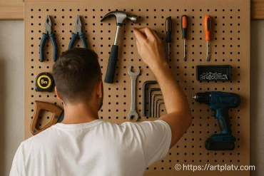 Réaliser un panneau perforé pour organiser efficacement son atelier