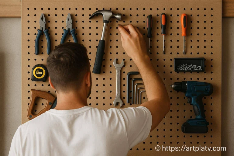 Réaliser un panneau perforé pour organiser efficacement son atelier