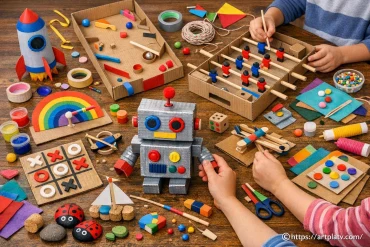 DIY pour enfants : idées simples de jeux et jouets à réaliser à la maison