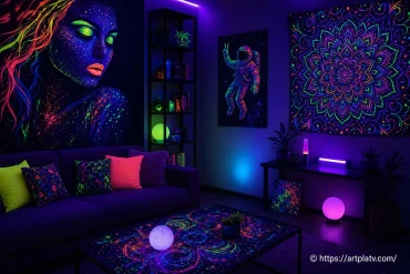 Créer une ambiance déco originale avec de la lumière noire : nos astuces