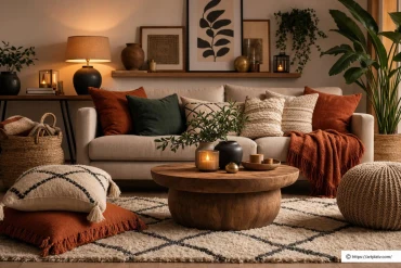 Accessoiriser sa maison avec coussins, tapis et objets déco pour un intérieur chaleureux