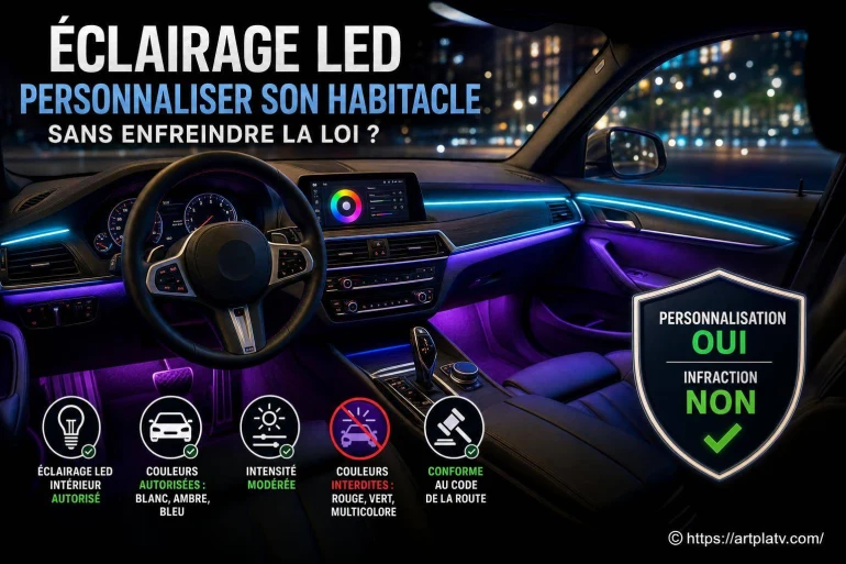 Quel éclairage LED choisir pour personnaliser son habitacle sans enfreindre la loi ?