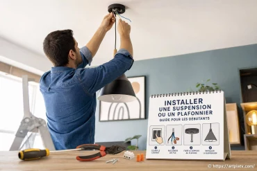 Installer une suspension ou un plafonnier : le guide pour débutants