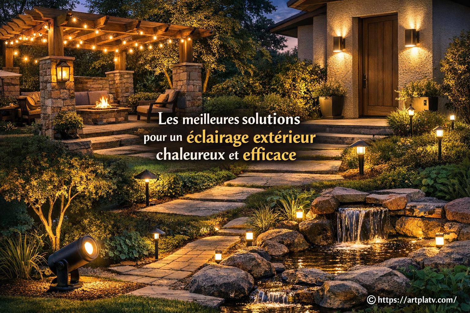 Les meilleures solutions pour un éclairage extérieur chaleureux et efficace