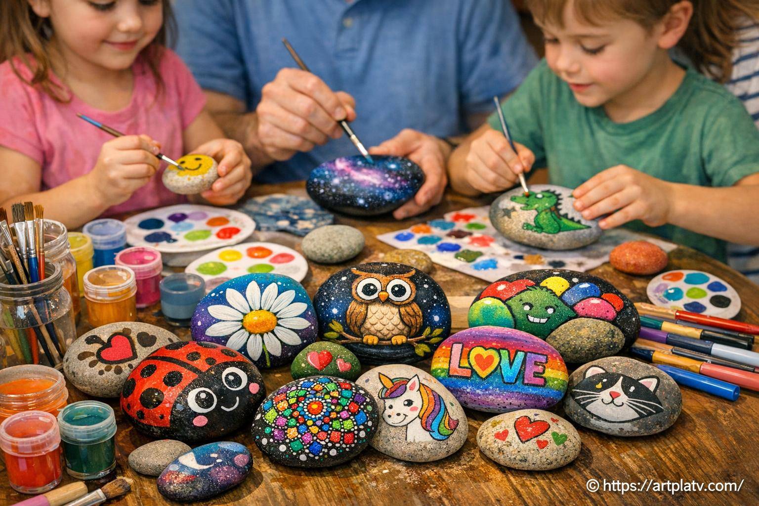 Peindre et personnaliser des galets : idées déco et activités familiales à réaliser ensemble
