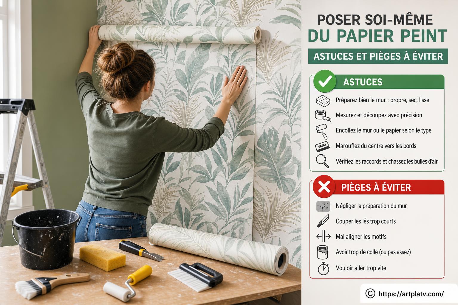 Poser soi-même du papier peint : astuces pratiques et pièges à éviter
