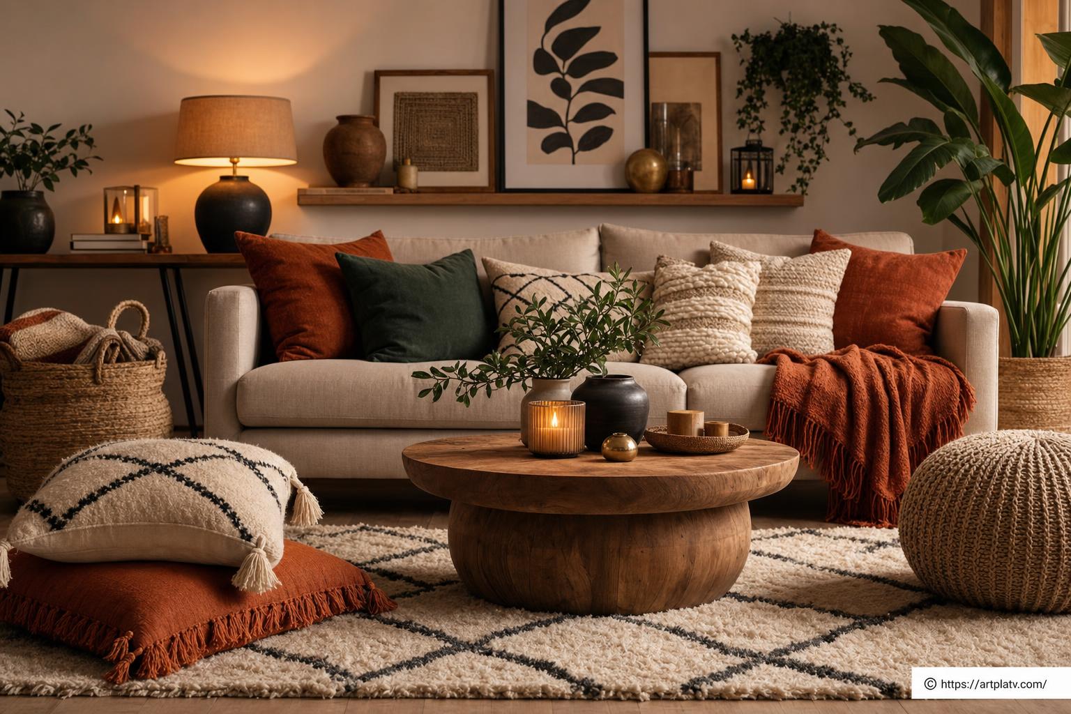 Accessoiriser sa maison avec coussins, tapis et objets déco pour un intérieur chaleureux