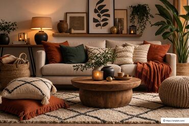 Accessoiriser sa maison avec coussins, tapis et objets déco pour un intérieur chaleureux